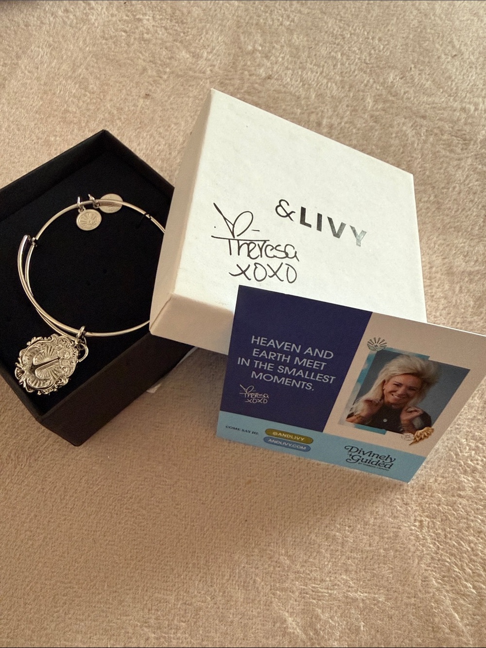 Silver-Tone Charm Bangle Bracelet in Silver
